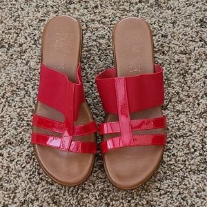 Italian shoemaker red slides